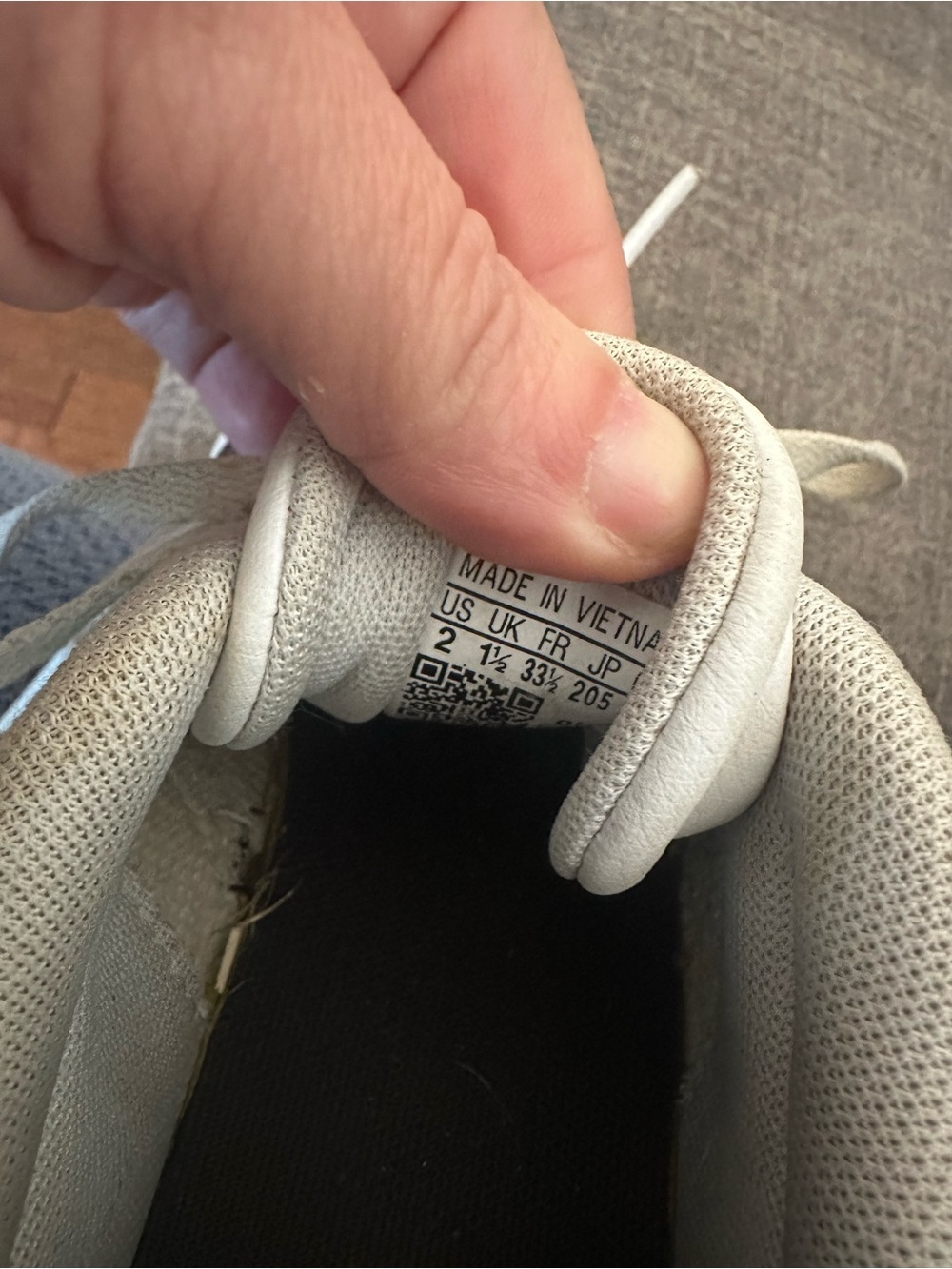 adidas Kids Light Gray Lace-Up Sneakers